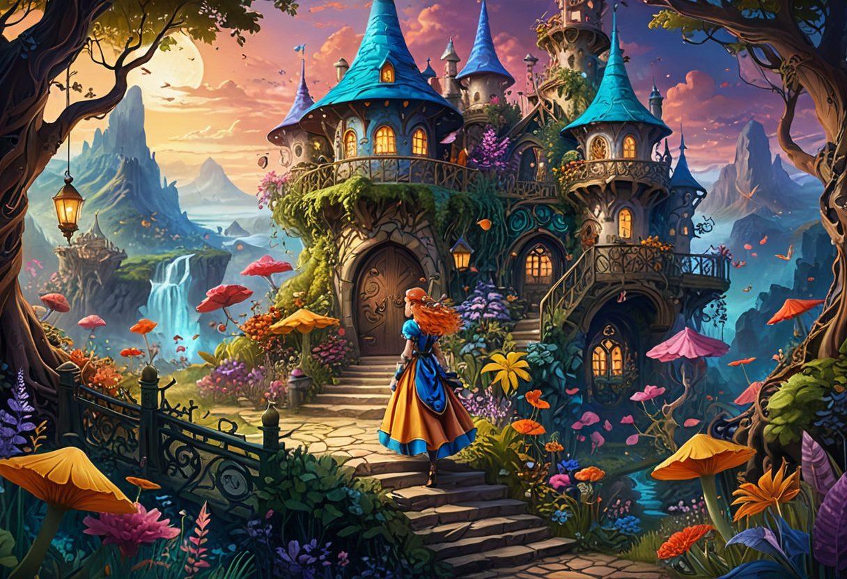 A colorful and captivating illustration that blends elements of fantasy and sensuality, showcasing a whimsical and playful scene representative of the allure of hentai. Include characters in vibrant, stylized costumes surrounded by enchanting landscapes, with a harmonious mix of allure and charm. The composition should evoke curiosity and excitement, filled with intricate details and soft lighting. vibrant colors. surreal art. fantasy style.